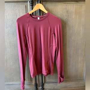 Lululemon Rulu Run Long-Sleeve Shirt, size 8 , Mulled Wine color, $20